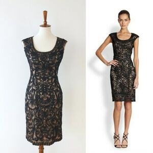 FINAL ⬇️ Sue Wong | Illusion Lace Formal Dress in Black, Tan